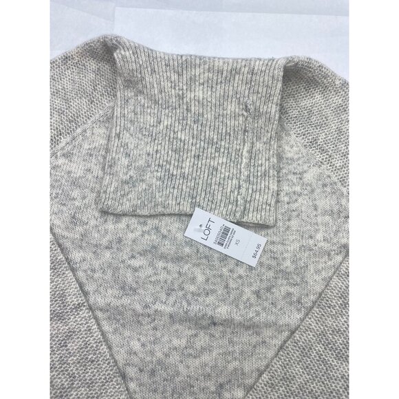 LOFT Women's  Size XS Stitchy Turtleneck Sweater Gray - Picture 6 of 11